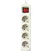 Silver Electronics 9638 - Base elettrico 4 uscite con interruttore, 3 m, colore: bianco