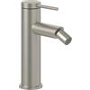 Villeroy & Boch Loop & Friends - Rubinetto per bidet monocomando, con asta di trazione e cartuccia in ceramica, per bidet, altezza 130 mm, rotondo, in nichel spazzolato opaco