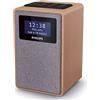 PHILIPS AUDIO R5005/10 Radiosveglia Driver Dell'Altoparlante Full-Range Da 2.5, Design Compatto, Radio Dab+/Fm, Display Nero Lucido, Allarme Doppio
