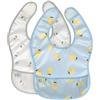 LÄSSIG Set di 2 bavaglini per neonati con chiusura in velcro idrorepellente/Lightweight Bib Happy Fruits Lemon