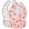 LÄSSIG Set di 2 bavaglini per neonati con chiusura in velcro idrorepellente/Lightweight Bib Happy Fruits Cherry