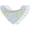 Lässig Bavaglino sciarpa triangolare 2 pezzi. Bottone a pressione reversibile in cotone biologico/Baby Bandana Happy Fruits Lemon
