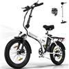COLORWAY BK11M Bicicletta elettrica pieghevole, 20×3.0 Fat Tire, 7 Velocità, batteria Rimovibile da 36 V 12 Ah, motore da 250 W, autonomia massima di 90 km. per Ogni Terreno Uomo Donna