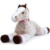 SNOWOLF gigante peluche giocattolo cavallo grande giocattolo animale farcito Pony Unicorno peluche bambola regali per i bambini, San Valentino, Natale (marrone, 90cm)