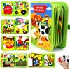 Meafeng Busy Board Libro Montessori Interattivo 1 Anno, Quiet Book sensoriale educativo, Giochi Montessori 1 2 3 4 5 6 Anni, Pannello di Feltro attività, Valigetta Montessori Bambini
