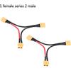 Dilwe Connettore per Batteria, 2Tipi 2Pcs / Set Cavi adattatori per connettore Batteria Serie XT60 per RC Lipo(1 Femmina a 2 Maschi)