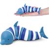 OSDUE Fidget Slug Toy - 3D Articolato Delfino Giocattolo, Ansia Sollievo Giocattoli, Giocattolo Sensoriale Anti Stress, Divertente Giocattolo Sensoriale Strisciante Può Essere Contorto Casualmente