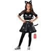 Morph Costume Gatto Bambina - Vestito Gattina per Carnevale, Halloween e Feste a Tema, Abito da Gatta per Bambine., 4-6 anni