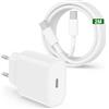 Susnwere Caricatore per iPhone 16/16 Pro/16 Pro Max/16 Plus/15/15 Pro/15 Pro Max/15 Plus/i Pad Pro,Certificato MFi 20W USB C Caricabatterie Alimentatore Presa Spina Rapido con Cavo 2M