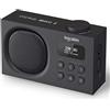 Inscabin P2 Portable DAB/DAB + FM Radio digitale/Altoparlante wireless portatile con Bluetooth/Suono stereo/Design piacevole/Doppia sveglia/Batteria (Black)