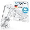 DIYexpert Fermatovaglia Trasparenti Made in Germany [4 Pezzi] - Clip Robuste per Tavoli Spessi Fino a 45 mm - Resistenti alle Intemperie e Antiscivolo - Giardino, Balcone e Interni