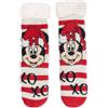 United Labels Calzini Disney Mickey Mouse - XOXO per la casa da donna, morbidi calzini invernali, rosso/beige, 35-38