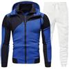 Generico Completo Uomo Sportiva Zip e Cappuccio Autunno Invernale Tute in 2 Pezzi Giacca e Pantaloni Calcio Completini Tuta da Ginnastica Giacca Tuta Maniche Lunghe Sportivo Completi da Uomo Palestra Elegante
