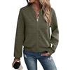 shownicer Donna Autunno Inverno Giacca da Moto Outwear Manica Lunga Cerniera Slim Bomber Jacket Giubbotto Cappotto con Tasche A Verde Militare M