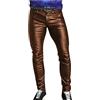 enaamiaz Pantaloni in Pelle da Uomo Punk di Rock dell'uomo Cuoio del Faux del Cuoio Molle Slim Fit in Ecopelle Jeans Rock Pantaloni da Motociclista Casual da Moto Vita Medio Solidi retrò Collant