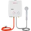 Thermomate AZ132 Scaldabagno a Gas GPL 5L, Portatile Istantaneo Scaldabagno propano con Doppia Termocoppia, utilizzabile per Esterno RV, campeggio, barca