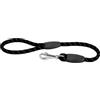 Ferplast Guinzaglio per Cani SPORT REFLEX, Guinzaglio Riflettente, in Cordino di Nylon con Moschettone in Metallo, Impugnatura per Controllo Sicuro, Lunghezza 60 cm, Nero
