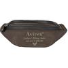Avirex, Marsupio da Uomo in Canvas Spalmato con Dettagli in Ecopelle, Collezione Dover, DVR15, Colore Mud Green