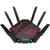 ASUS Router gaming GT-BE19000 Tri-band WiFi 7 (802.11be), larghezza di banda 320 MHz e 4096-QAM, doppie porte 10G, accelerazione di gioco a triplo livello, rete di gioco, AURA RGB, supporto AiMesh