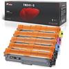 TONER EXPERTE TN241 TN245 Cartucce di Toner Sostituzione per Brother TN-241 TN-245 Compatibile con DCP-9020CDW HL-3140CW MFC-9140CDN MFC-9330CDW MFC-9340CDW (5 Pack Nero Ciano Magenta Giallo)