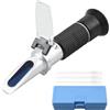 Proster Rifrattometro Vino d'UVA 2 in 1 Rifrattometri Brix 0-40% e Alcool 0-25% con ATC Alcolometro Portatile Alta Precisione con 3 Pipette Misuratore Contenuto Zucchero Tester Alcool per Vino
