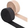 BENECREAT 4 metri 2 colori Fascia antiscivolo in silicone, fascia in poliestere larga 51 mm, fascia in silicone a punti per capi di abbigliamento, accessori per cucito, spessore 2 mm