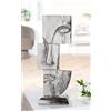 Casablanca modernes Design Casablanca - Scultura Small Lips, in alluminio, color argento, finitura anticata, motivo viso, altezza 44 cm, larghezza 17 cm, profondità 10 cm, decorazione artistica, accessorio per la casa, regalo
