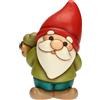 THUN, Gnomo Oliver con Quadrifoglio Portafortuna in Ceramica di Alta Qualità, Versione Maxi, Collezione Inverno Incantato, Statuine da Collezione, Idea Regalo per Natale, 19,9 x 15,2 x 30 cm