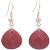 NILUXE DESIGN - Orecchini Donna Pietre Naturali Sfaccettate - Orecchini Pendenti Placcati in oro 14k - Orecchini con Gemma Naturale Curativa - Amuleto di Protezione (Diaspro rosso)