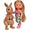 STEFFI LOVE Simba Love Kangaroo - Bambola in un simpatico vestito con canguria, mamma e bambino, con funzione dolce/Try-me / 12 cm/per bambini a partire dai 3 anni (105733513)