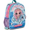 Mitama Zaino Spinny Asilo, Double Face con Doppia Grafica, Con Tasca Laterale Porta Borraccia, Azzurro, Bambine, Scuola e Tempo Libero