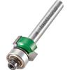 Trend CraftPro Fresa per rifilare con cuscinetto guida, gambo 1/4 pollice, raggio 1,6 mm, lunghezza di taglio 7,9 mm, include cuscinetti multipli, metallo duro (TCT), C074AX1/4TC