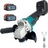 ANUPTTA Smerigliatrice Angolare a Batteria 18V, Sostituzione per Makita Batteria, 125mm Smerigliatrici Angolari Senza Cavi con 2x 5.5Ah Batteria e Caricabatterie, Per Molatura/Lucidatura/Taglio