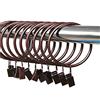 SeeRaphee Anelli per tende drappeggi in metallo rosso bronzo con clip diametro interno 38mm / 1,5 pollici Set di 20, trattamento galvanico