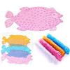 Itian Pesce Bagno Tappetino Doccia con Sucker Antiscivolo Anti Skid di aspirazione per la casa sicura di Capretto del Bambino (Rosa)