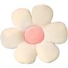 ACYOUNG Tatami, cuscino a forma di floreale, in peluche, per la cameretta dei bambini, per la casa, il divano (40 x 40 cm, bianco e rosa, a)