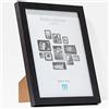 M MERCEO Cornice portafoto minimalista e moderna per foto e poster, protezione in vetro acrilico infrangibile, espositore da tavolo e parete, formato verticale o orizzontale, 15 x 20 cm, 1 pezzo, colore: nero