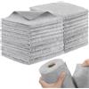 Fantasticlean Coral Fleece Panni per la Pulizia, Rotolo di Panno in Microfibra Strappabile, 20 Pezzi Asciugamani Riutilizzabili per Lavaggio, Asciugatura e Lucidatura 35 x 35 cm - Grigio