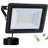 Fosingut 50W Faretto LED da Esterno con Sensore di Movimento, 5000LM 96 LEDs Proiettori Faro LED Esterno con Radar Sensore Crepuscolare,6500K IP66 Impermeabile Faretti per Garage,Giardino,Cortile