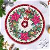 Hianjoo Gonna Albero di Natale, Tappetino per Copertura Base Albero di Natale per Ornamento Natalizio per Decorazioni Natalizie per Feste di Natale(Stile ghirlanda, 36 pollici/90 cm)