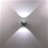 KRUIHAN Aplique LED da Parete Interni 6W,Applique da Parete Interno,Lampade da Parete,Applique Cristallo,Plafoniere da Parete,Adatta per Soggiorno,Camera da letto,Corridoio,Bianco Freddo