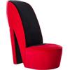 vidaXL Poltrona a Forma di Scarpa con Tacco Design Audace Moderna Comoda Imbottita Morbida Sedia Imbottita Arredo Casa in Velluto Rosso