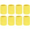 PATIKIL Fasce da Polso, 8pz Braccialetti Sportivi Fasce Sudore Polso per Tennis Badminton Basket Calcio, Giallo Fluorescente