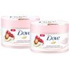 Dove Peeling per il corpo con semi di melograno e profumo di burro di karitè, 225 ml (confezione da 2)