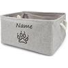 YKY Cesto Portaoggetti per Animali Domestici Con Nome Personalizzato, Scatola Pieghevole per Giocattoli e Organizer per Cani (Artiglio Grigio)