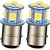 Ruiandsion Confezione da 2 Lampadine LED 1157 6000K Bianco BAY15D P21/5W Versatili AC/DC 6-30V per Luci di Riserva,Freno, Posteriori Illuminazione RV ad Alta Efficienza Energetica Non Polari