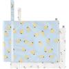 LÄSSIG Borsa riutilizzabile per il bagnato Borsa per pannolini Borsa per vestiti per bambino 2 pezzi/Wet Bag Happy Fruits Lemon