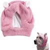 LONGHAO Cappello Invernale Per Cani, Cappello A Maglia Con Orecchie, Copertina In Cotone, Rosa, Freie GrößE