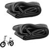 ECOVELO' Camera d'Aria 20x4.0 Fat Bike con Valvola Schrader Dritta (2 Pezzi) - Per MTB Bike/Bici Elettriche con Ruote da 20 Pollici - Gomma Butilica Ultraresistente - ETRTO 100-406