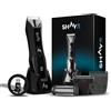 Shav Rasoio intimo uomo Shav 2, rasoio uomo intimo uomo 2 in 1 Bodygroomer, impermeabile, bagnato asciutto, LED, USB-C, delicato sulla pelle, batteria da 120 min (nero)